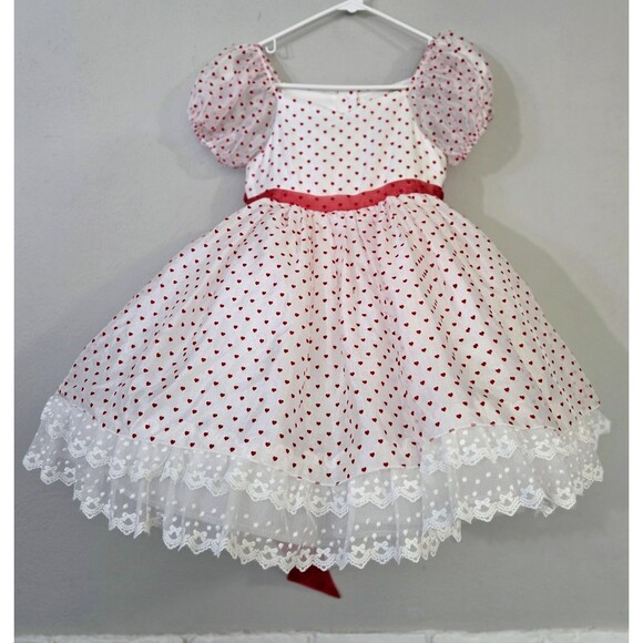NWT Bitty Bundles of Joy M.Joy Handmade "Be Mine" Valentine Hearts Dress Size 10 - Picture 5 of 13